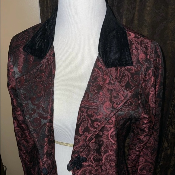 Dark Angel Brocade & Velvet Jacket Sz Medium Goth - Picture 1 of 5